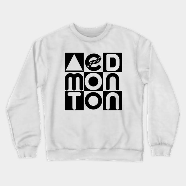 Edmonton Word Puzzle Crewneck Sweatshirt by Edmonton River